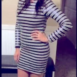 Navy Blue & Silver Dress